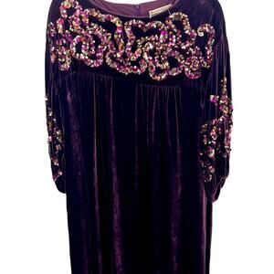 Nanette Lepore NEW Velvet Sequin Dress Women’s Dressy Cocktail Fall
